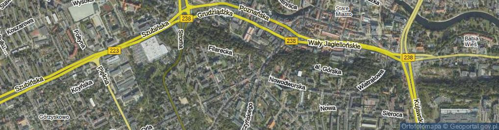 Zdjęcie satelitarne Na Wzgórze Henryka Dąbrowskiego ul.