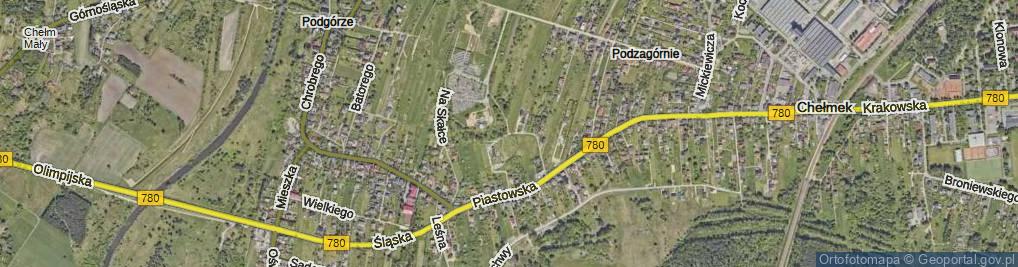 Zdjęcie satelitarne Na Skałce ul.