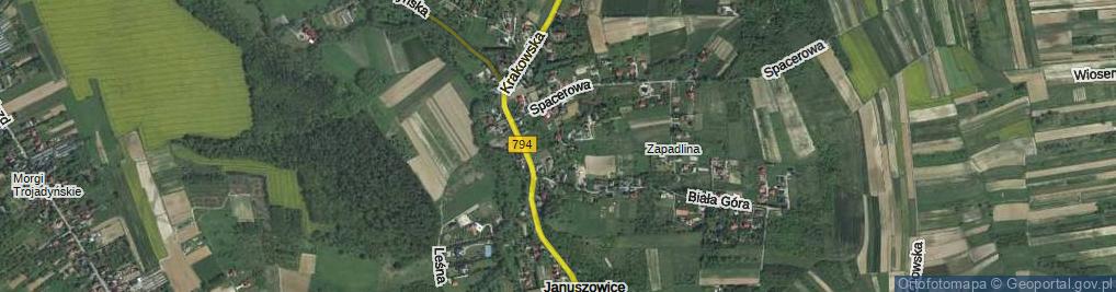 Zdjęcie satelitarne Na Wzgórzu ul.