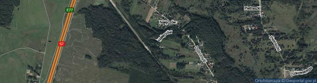 Zdjęcie satelitarne Nałęczów ul.