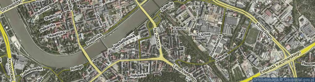 Zdjęcie satelitarne Na Zjeździe ul.
