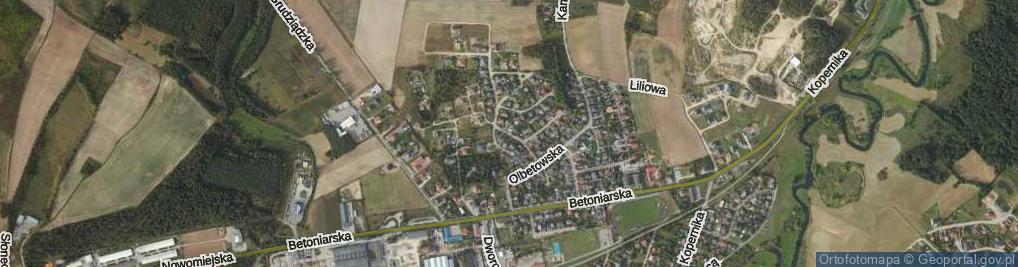 Zdjęcie satelitarne Na Stoku ul.