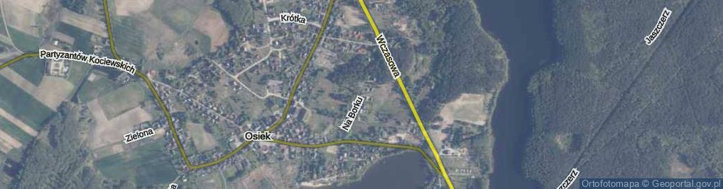 Zdjęcie satelitarne Na Borku ul.