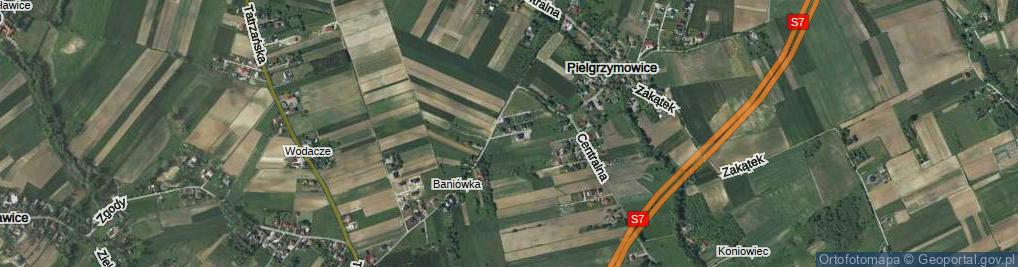 Zdjęcie satelitarne Na Wzgórzu ul.