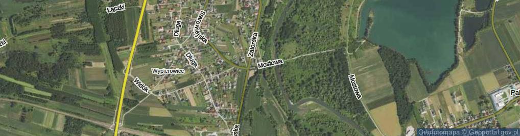 Zdjęcie satelitarne Nad Skawą ul.