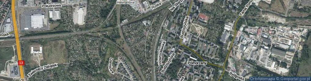 Zdjęcie satelitarne Na Skarpie ul.