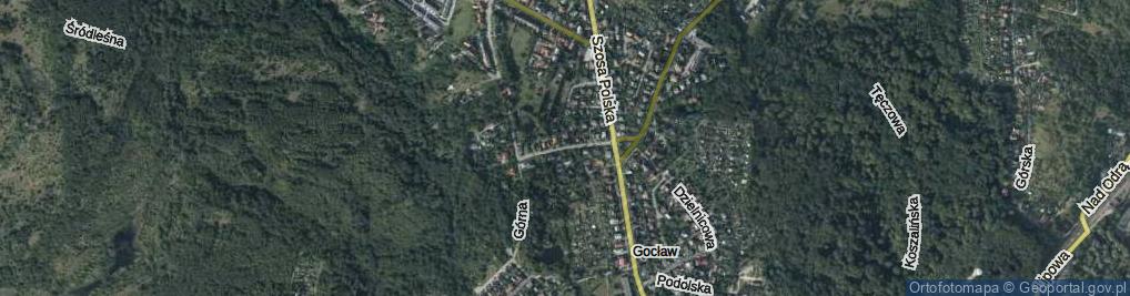 Zdjęcie satelitarne Na Wzgórzu ul.