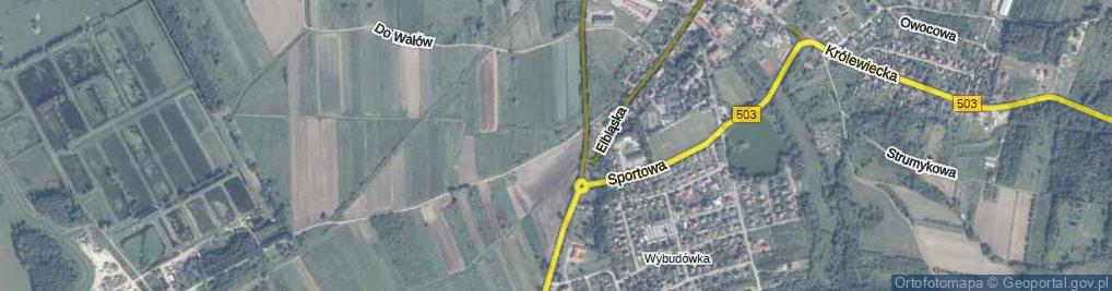 Zdjęcie satelitarne Na Stawy ul.