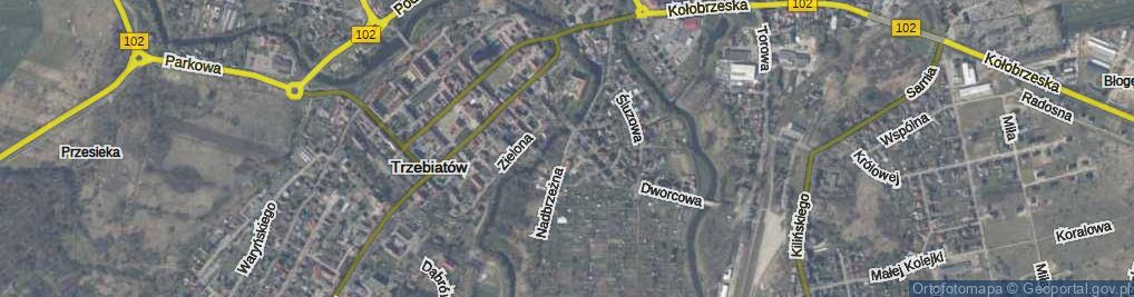 Zdjęcie satelitarne Nadbrzeżna ul.