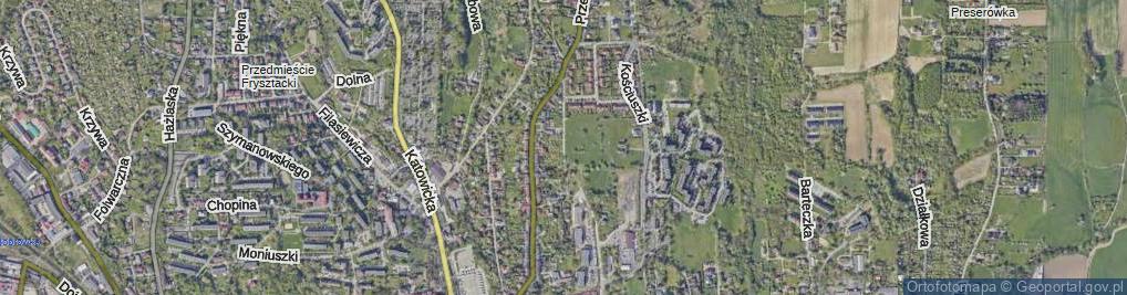 Zdjęcie satelitarne Niebieska ul.