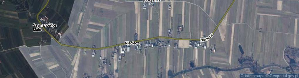 Zdjęcie satelitarne Nieciecz ul.