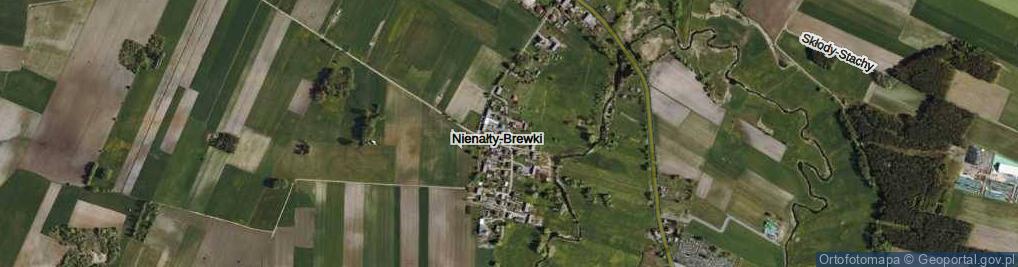 Zdjęcie satelitarne Nienałty-Brewki ul.
