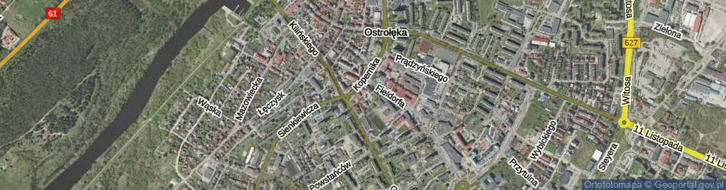 Zdjęcie satelitarne Niewiarowskiego Józefa ul.