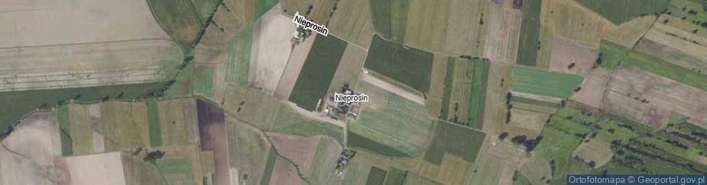 Zdjęcie satelitarne Nieprosin ul.