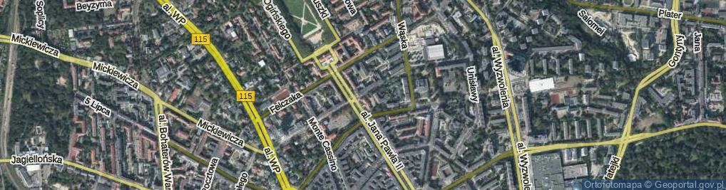 Zdjęcie satelitarne Niedziałkowskiego Mieczysława ul.