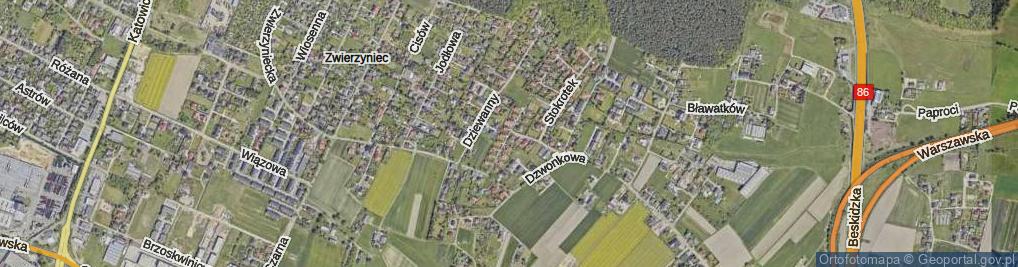 Zdjęcie satelitarne Niezapominajek ul.