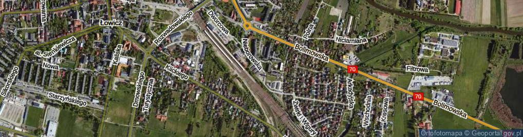 Zdjęcie satelitarne Nieborowska ul.