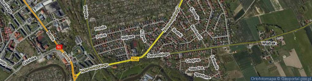 Zdjęcie satelitarne Nowowiejskiego ul.