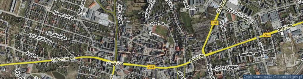 Zdjęcie satelitarne Nowe Miasto ul.
