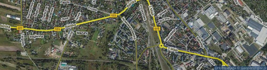 Zdjęcie satelitarne Nowowarszawska ul.