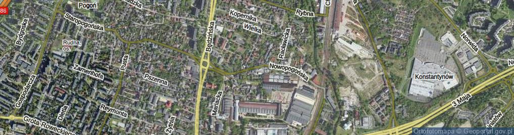 Zdjęcie satelitarne Nowopogońska ul.