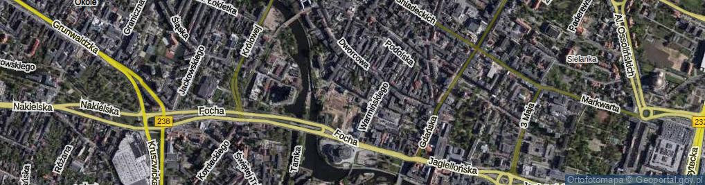 Zdjęcie satelitarne Obrońców Bydgoszczy ul.