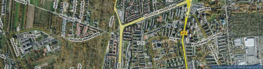 Zdjęcie satelitarne Obrońców Poczty Gdańskiej ul.
