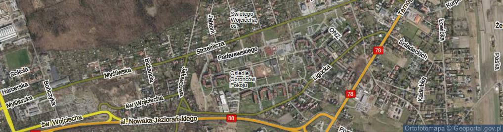Zdjęcie satelitarne Obrońców Westerplatte ul.