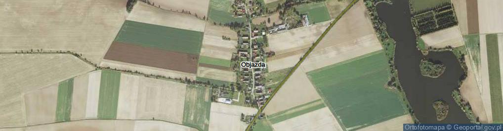 Zdjęcie satelitarne Objazda ul.