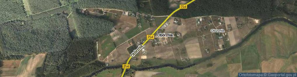 Zdjęcie satelitarne Obórznia ul.