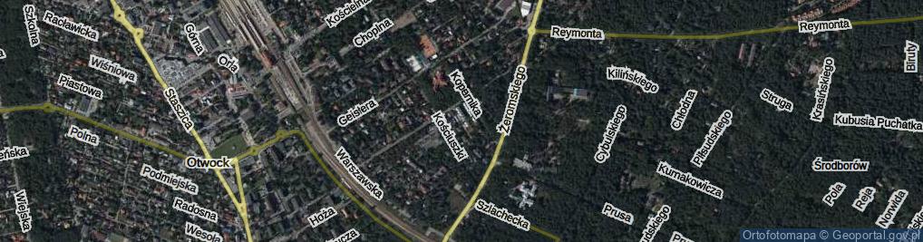 Zdjęcie satelitarne I Pułku Praskiego ul.