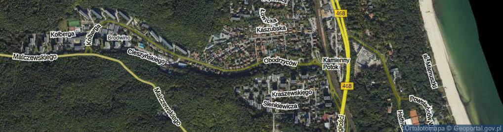 Zdjęcie satelitarne Obodrzyców ul.