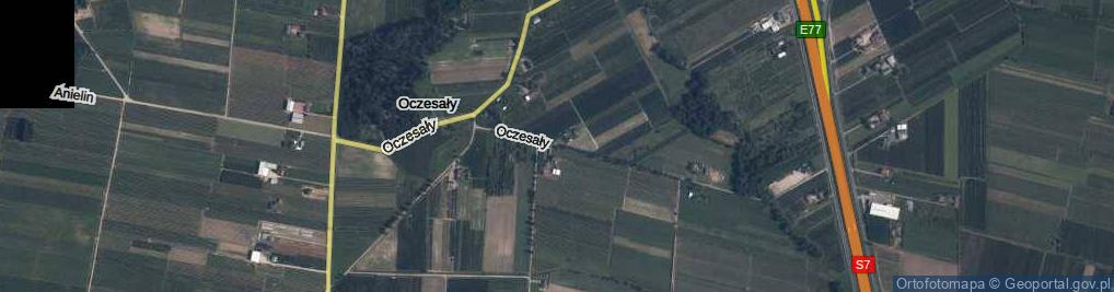 Zdjęcie satelitarne Oczesały ul.