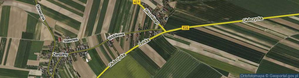 Zdjęcie satelitarne Ocicka ul.