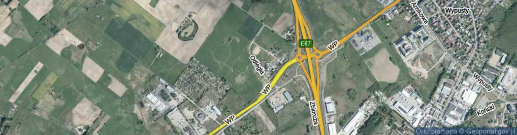 Zdjęcie satelitarne Odległa ul.