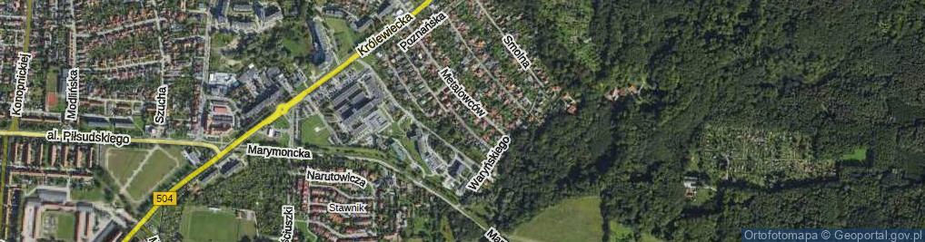 Zdjęcie satelitarne Odlewników ul.