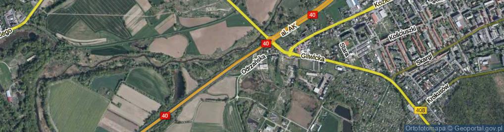 Zdjęcie satelitarne Odrzańska ul.