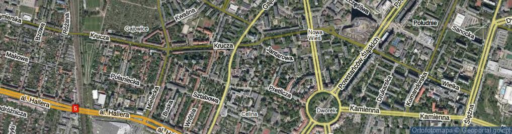 Zdjęcie satelitarne Oficerska ul.