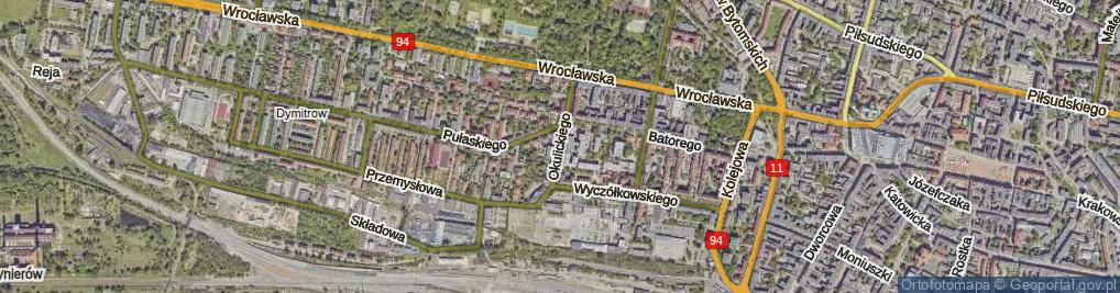 Zdjęcie satelitarne Okulickiego-Niedźwiadka Leopolda, gen. ul.