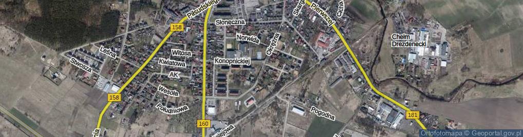 Zdjęcie satelitarne Okrężna ul.