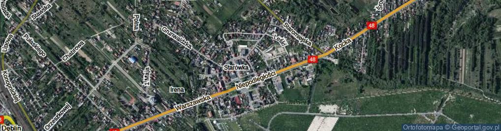 Zdjęcie satelitarne Okólna ul.