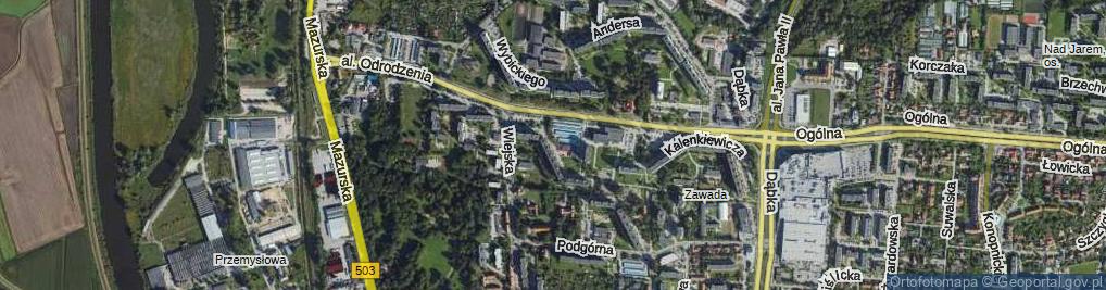 Zdjęcie satelitarne Okulickiego-Niedźwiadka Leopolda, gen. ul.