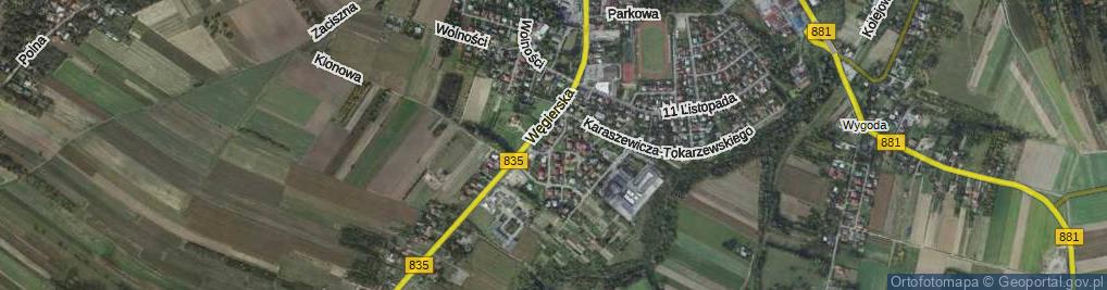 Zdjęcie satelitarne Okulickiego-Niedźwiadka Leopolda, gen. ul.