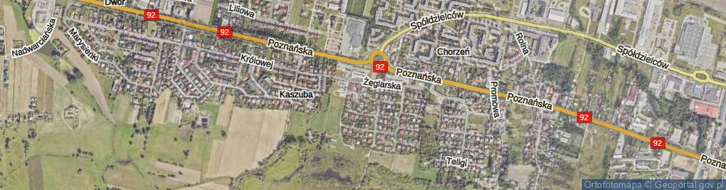 Zdjęcie satelitarne Okrętowa ul.
