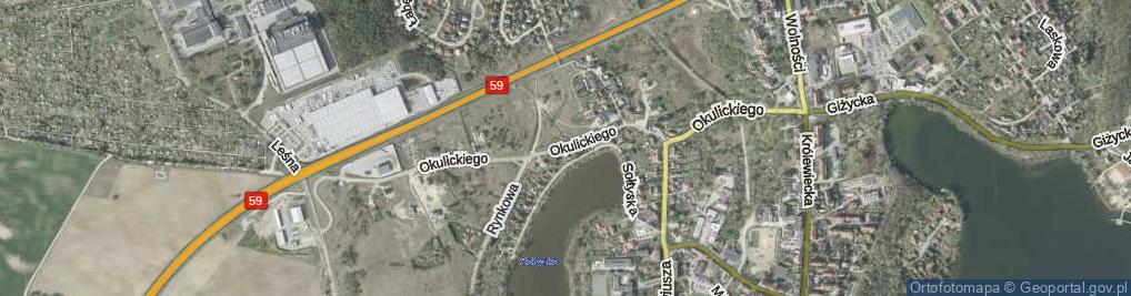 Zdjęcie satelitarne Okulickiego-Niedźwiadka Leopolda, gen. ul.