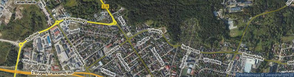 Zdjęcie satelitarne Okrężna ul.