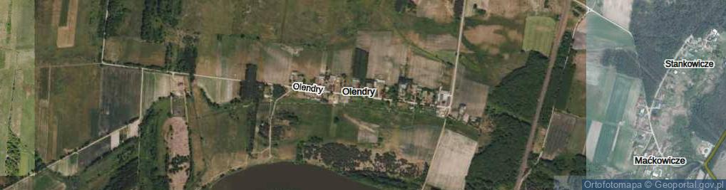 Zdjęcie satelitarne Olendry ul.