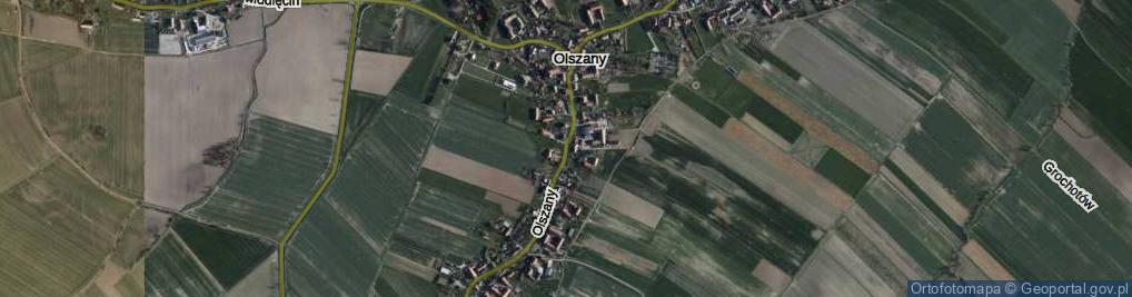 Zdjęcie satelitarne Olszany ul.