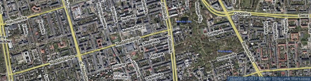 Zdjęcie satelitarne Olesińska ul.
