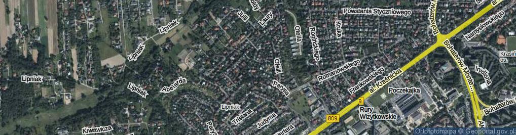 Zdjęcie satelitarne Oniegina ul.